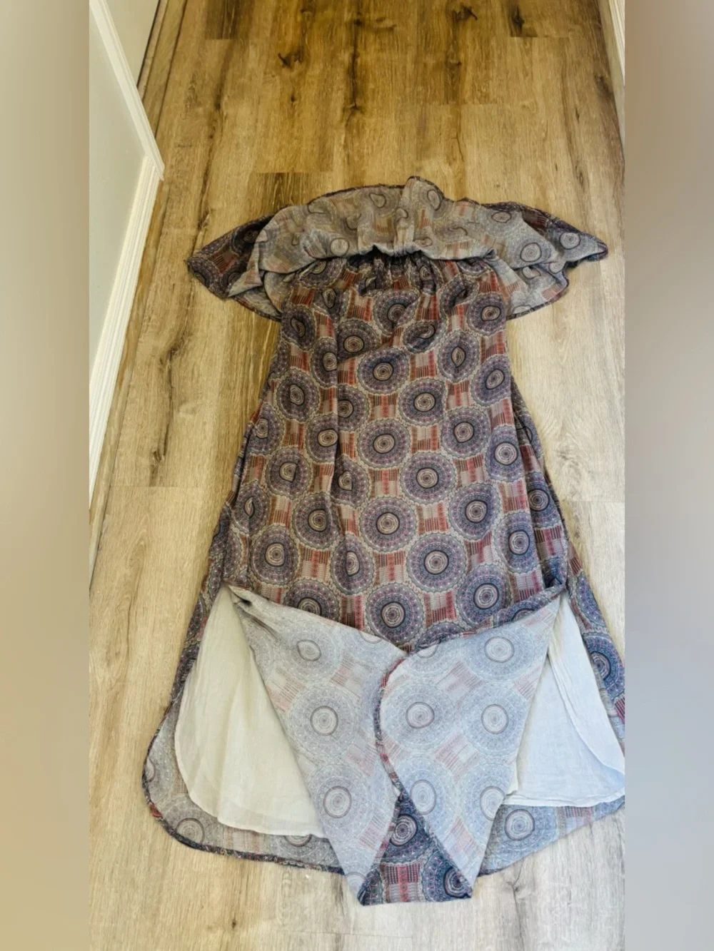 Cost Plus World Market Off-Shoulder Maxi Dress multicolor NWOT - Picture 14 of 14